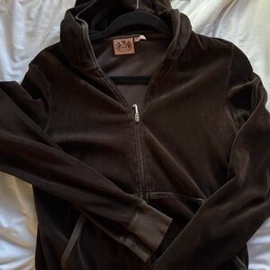 Juicy Couture Dark Brown Velour Jacket